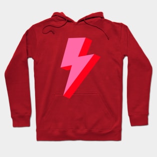 Block 3D Style Pink and Red Lightning Hoodie